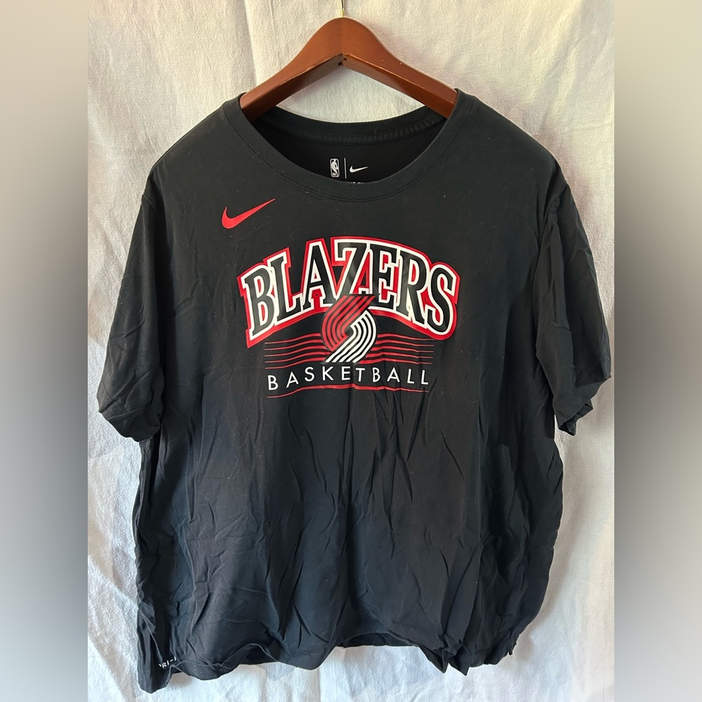 Nike Black Dri-FIT NBA Tee Mens 3XL Portland Trailblazers / Blazers / Portland